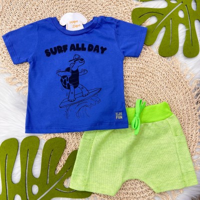 Conjunto Surf All Day - Azul e Verde